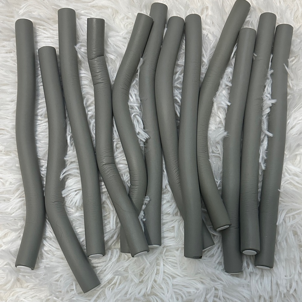 Gray Foam Hair Rollers